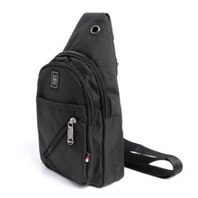 Load image into Gallery viewer, Canvas Crossbody Sling Bag with Headphone Jack – Durable &amp; Stylish
