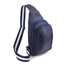 Load image into Gallery viewer, Crossbody Sling Bag with White Stripe Accent
