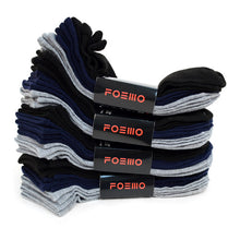 Load image into Gallery viewer, Men&#39;s Quarter-Cut Socks – 6 Pairs, Mixed Colors (2 Black, 2 Navy, 2 Gray)

