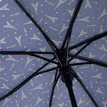 Load image into Gallery viewer, Nollia Compact Paris Pattern Auto-Open Umbrella – 12&quot; Portable, Wind-Resistant
