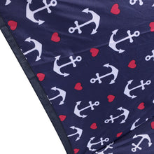 Load image into Gallery viewer, Nollia Anchor Print Inside-Out Umbrella – Navy Nautical Design, UV Protection, C-Handle
