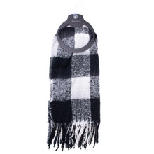 Load image into Gallery viewer, Ladies Cashmere Feel Plaid Tassel Scarf
