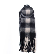 Load image into Gallery viewer, Ladies Cashmere Feel Faded Plaid Tassel Scarf
