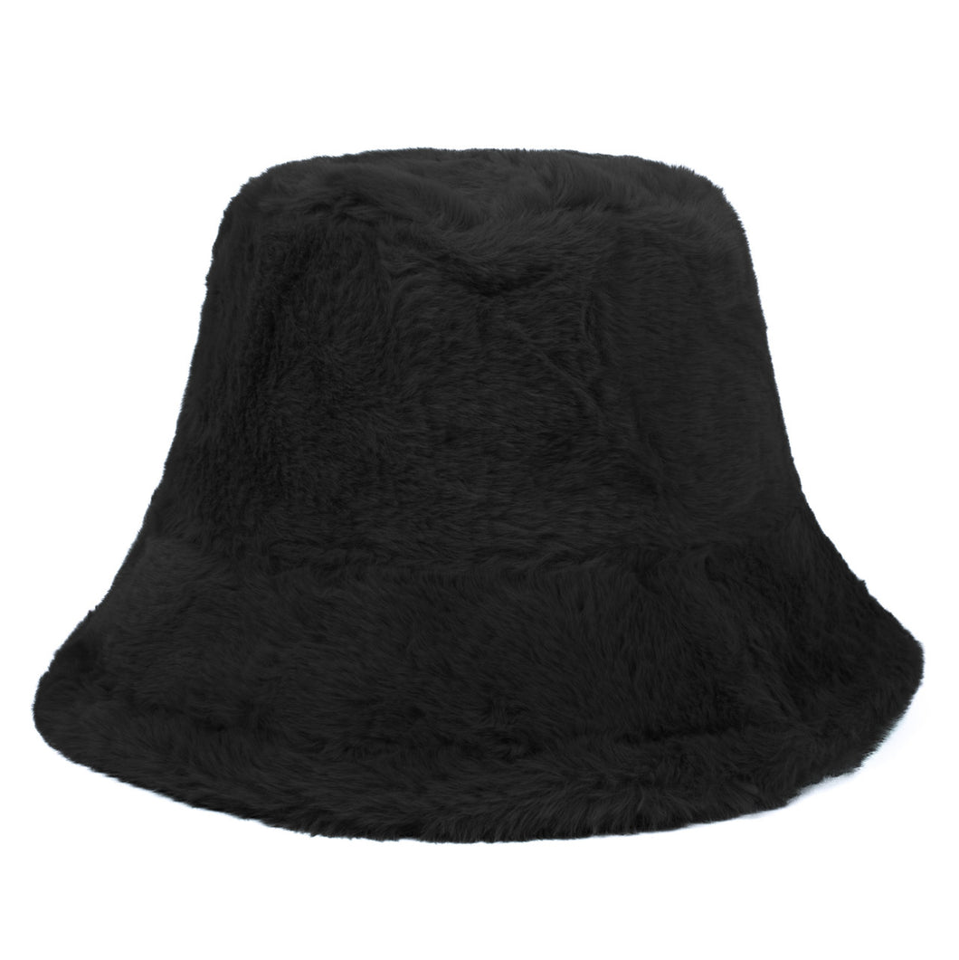 Faux Fur Plush Bucket Hat
