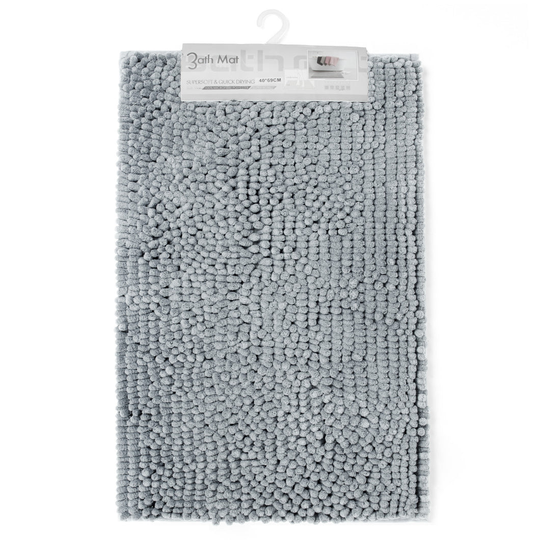 Bath Mat in Grey - Non-Slip Bottom