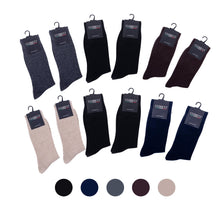 Load image into Gallery viewer, 12 Pairs Solid Dress Socks
