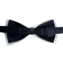 Load image into Gallery viewer, Men&#39;s Crystal Silver Rhinestone over Gold Bow Tie
