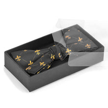 Load image into Gallery viewer, Men&#39;s Fleur-de-lis Banded Bow Tie
