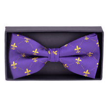 Load image into Gallery viewer, Men&#39;s Fleur-de-lis Banded Bow Tie
