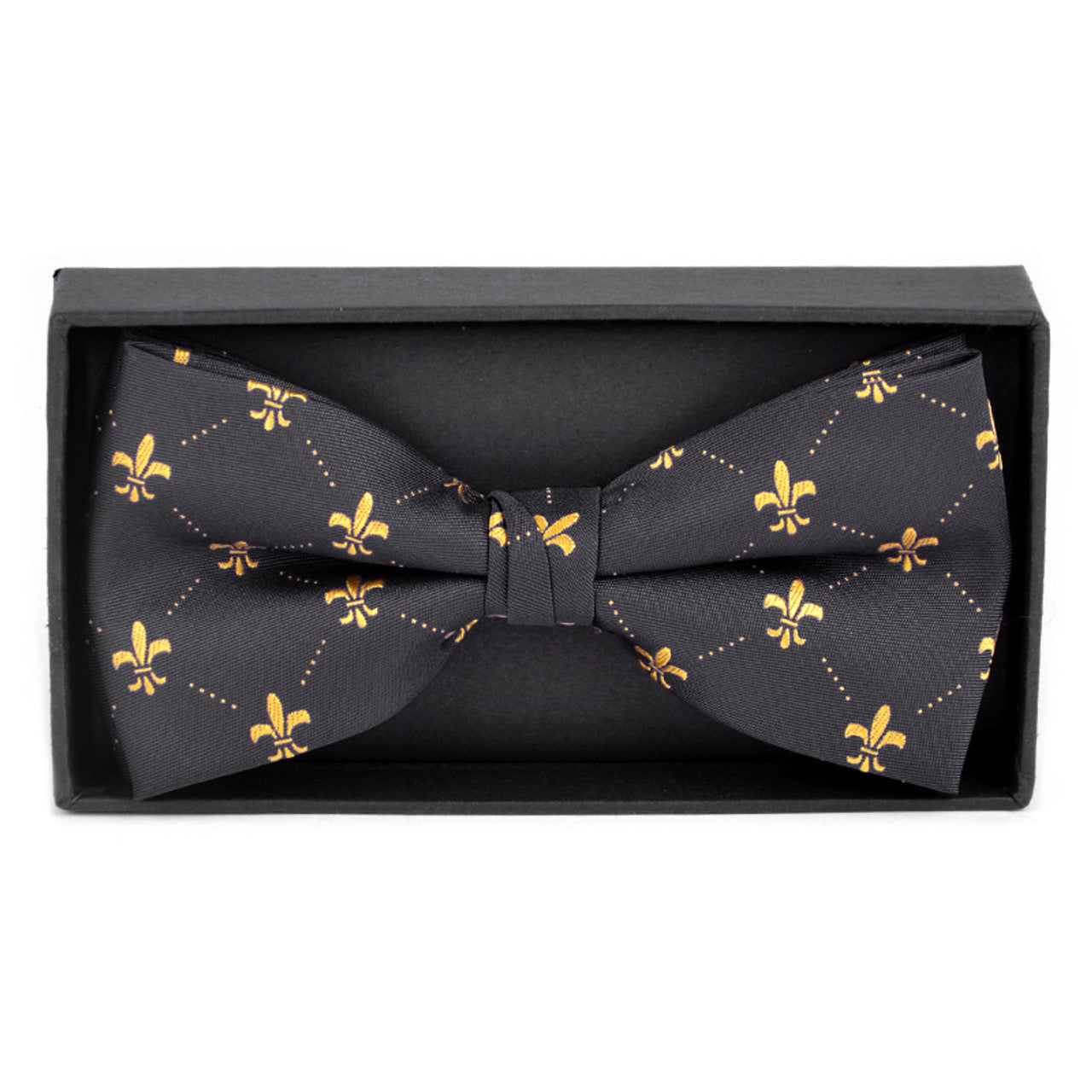 Men's Fleur-de-lis Banded Bow Tie