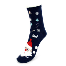 Load image into Gallery viewer, Ladies Christmas Santa Claus Crew Socks
