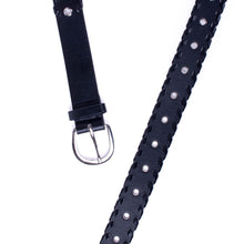 Load image into Gallery viewer, Women&#39;s Vegan Leather Grommet Belt
