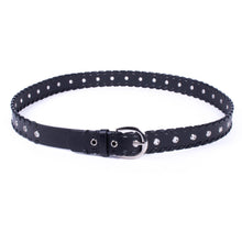 Load image into Gallery viewer, Women&#39;s Vegan Leather Grommet Belt
