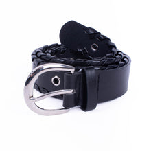 Load image into Gallery viewer, Women&#39;s Vegan Leather Grommet Belt
