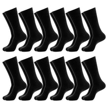 Load image into Gallery viewer, 12 Pairs Solid Dress Socks
