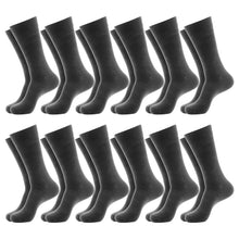 Load image into Gallery viewer, 12 Pairs Solid Dress Socks
