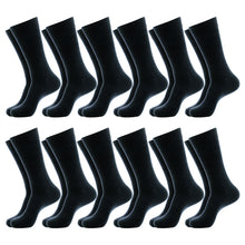 Load image into Gallery viewer, 12 Pairs Solid Dress Socks
