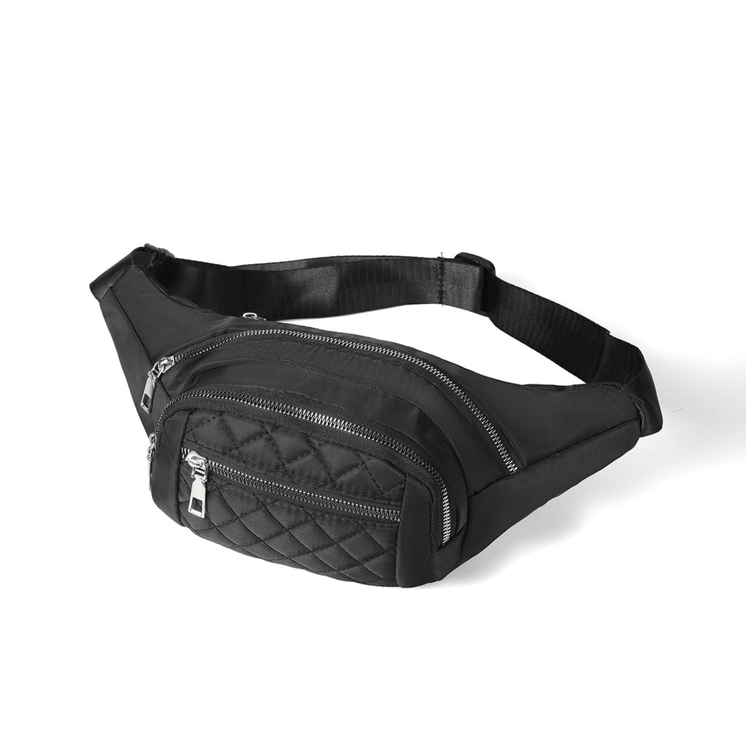 Nylon Quilted Waist Fanny Pack