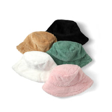 Load image into Gallery viewer, Faux Fur Plush Bucket Hat
