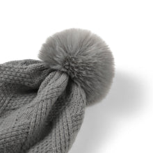 Load image into Gallery viewer, Ladies Winter Cable Knit Beanie with Pom
