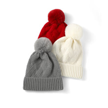 Load image into Gallery viewer, Cable Knit Beanie with Pom
