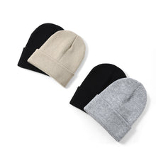 Load image into Gallery viewer, 2 Pack Basic Beanie Set- Black/Black
