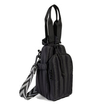 Load image into Gallery viewer, Ladies Black Quilted Nylon Bottle Holder- Sling Bag
