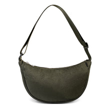 Load image into Gallery viewer, Ladies Athletic Black Solid Nylon Crescent Crossbody Bag
