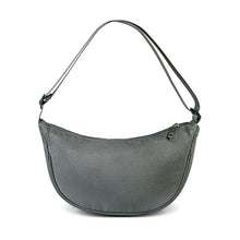Load image into Gallery viewer, Ladies Athletic Black Solid Nylon Crescent Crossbody Bag
