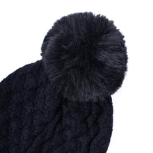 Load image into Gallery viewer, Ladies Winter Cable Knit Hat with Pom
