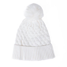 Load image into Gallery viewer, Ladies Winter Cable Knit Hat with Pom

