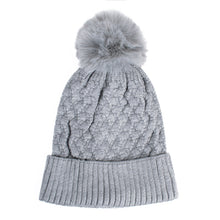 Load image into Gallery viewer, Ladies Winter Cable Knit Hat with Pom
