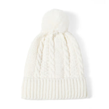 Load image into Gallery viewer, Ladies Winter Cable Knit Beanie with Fleece
