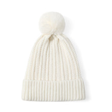 Load image into Gallery viewer, Ladies Winter Beanie hat, Knitted Soft Ski Cap with Fleece Lining and Pom, Thick Slouchy Snow Knit Skull Cap
