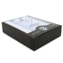 Load image into Gallery viewer, Men&#39;s Cotton Solid, Striped &amp; Plaid Gray Handkerchiefs 3 Piece Set
