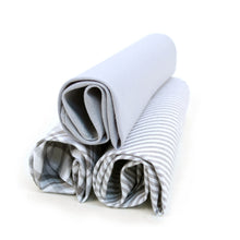 Load image into Gallery viewer, Men&#39;s Cotton Solid, Striped &amp; Plaid Gray Handkerchiefs 3 Piece Set
