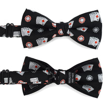 Load image into Gallery viewer, Men&#39;s Poker Chips &amp; Cards Banded Bow Tie
