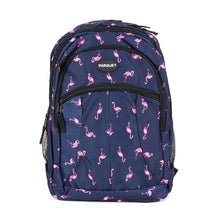 Load image into Gallery viewer, Flamingo Navy Novelty Backpack
