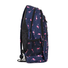 Load image into Gallery viewer, Flamingo Navy Novelty Backpack
