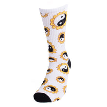 Load image into Gallery viewer, Men&#39;s Yin Yang Sunflower Ribbed Socks
