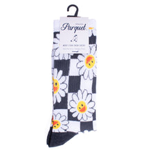 Load image into Gallery viewer, Men&#39;s Checker Daisy Ribbed Socks
