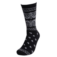 Load image into Gallery viewer, Men&#39;s Ribbed Paisley Bandana Novelty Socks
