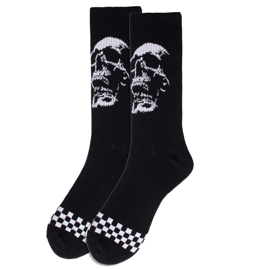 Men's Ribbed Skull Novelty Socks