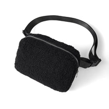 Load image into Gallery viewer, Nollia Cozy Sherpa Waist Bag in black
