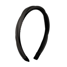Load image into Gallery viewer, Nollia black vegan leather twist headband
