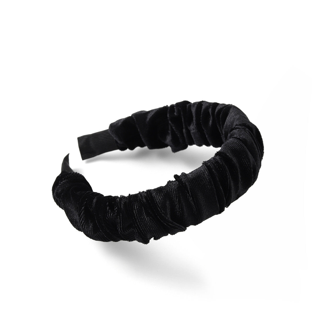 Nollia C-Shaped Velvet-Feel Scrunchie Headband – Soft Luxe Hair Accessory (5 Colors)