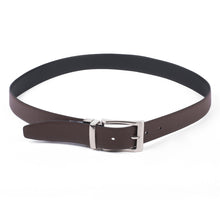 Load image into Gallery viewer, Genuine Cow Hide Leather Reversible Dress Belt
