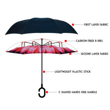 Load image into Gallery viewer, Double Layer Inverted Umbrellas - Windproof C Shaped Handle
