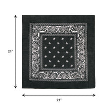 Load image into Gallery viewer, Cotton Bandana Black &amp; White Duo Pack

