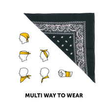 Load image into Gallery viewer, Cotton Bandana Black &amp; White Duo Pack
